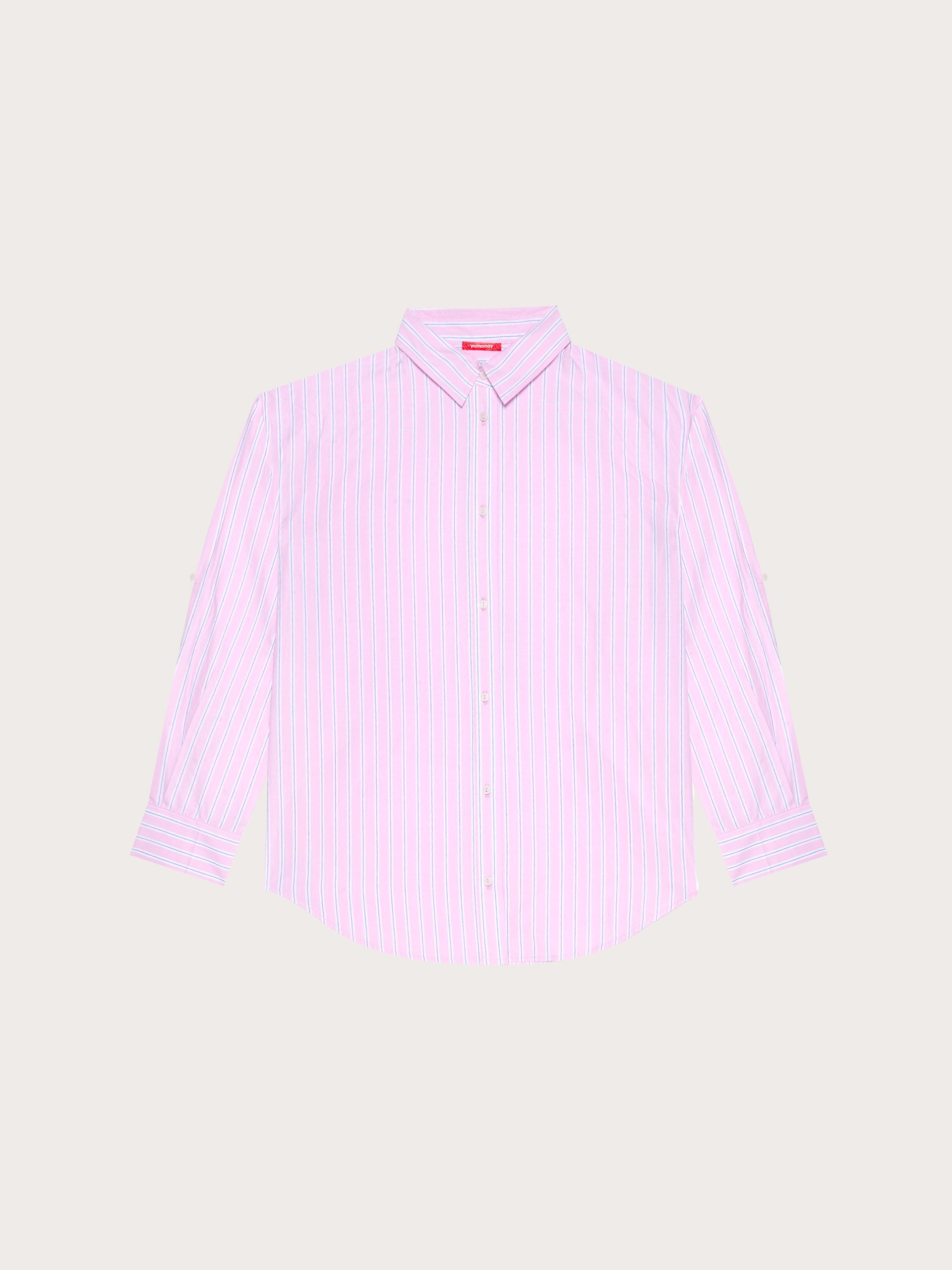 Striped Cotton Shirt - Popeline Pink | Yamamay