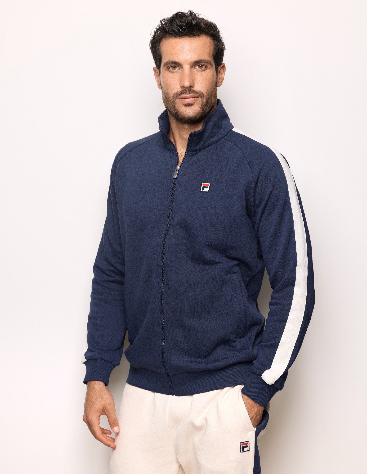 FILA ネイビー ジップアップジャケット M Cotton zip-up sweatshirt FILA x Y-Sport Midnight Blue | Yamamay