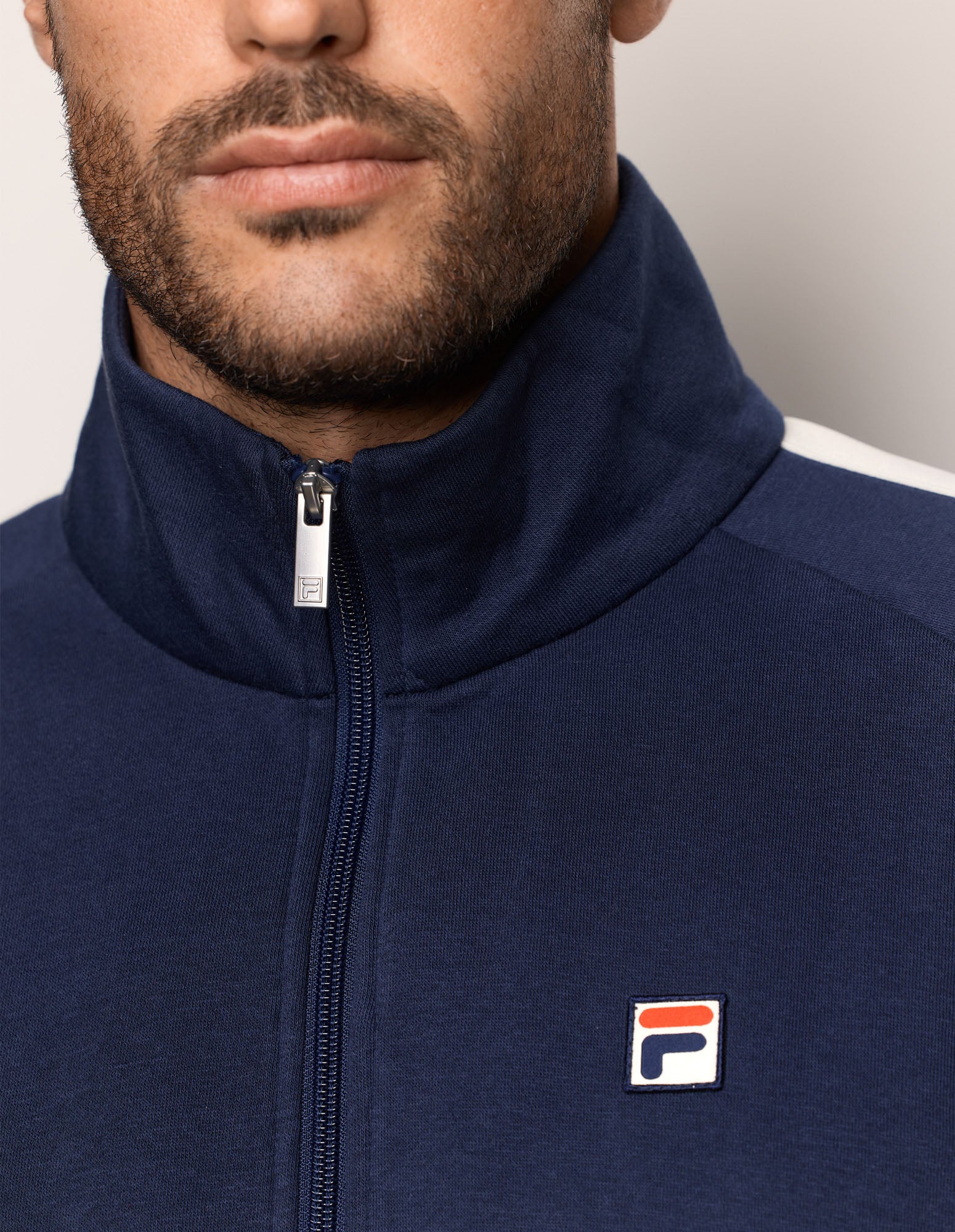 Cotton zip-up sweatshirt FILA x Y-Sport Midnight Blue | Yamamay