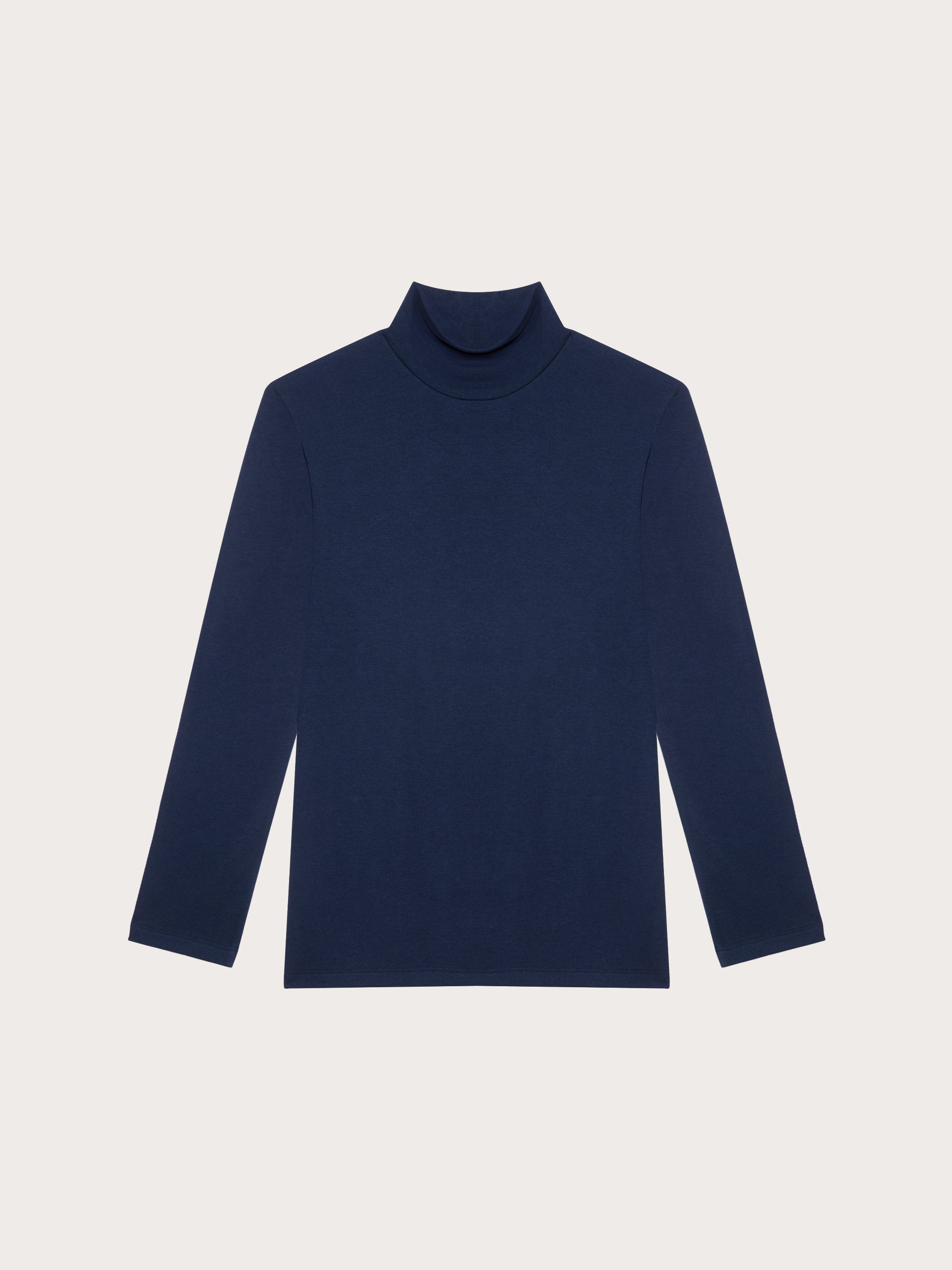 Thermal long-sleeved mock neck shirt in TENCEL™ Modal and Ultra