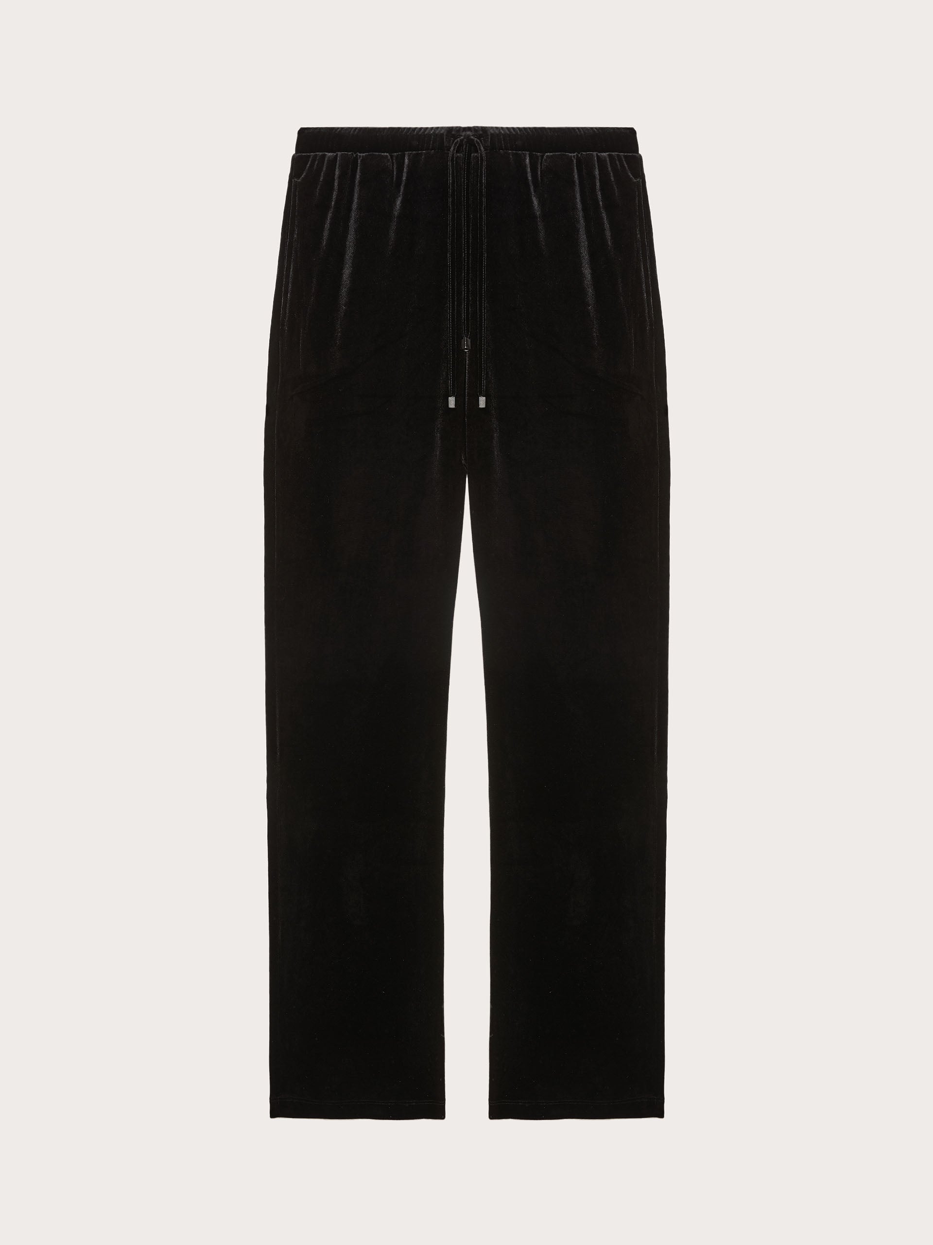 パンツ blank 23AW CUT OFF VELVET TROUSERS Xmas Party loose-cut velvet trousers Black | Yamamay