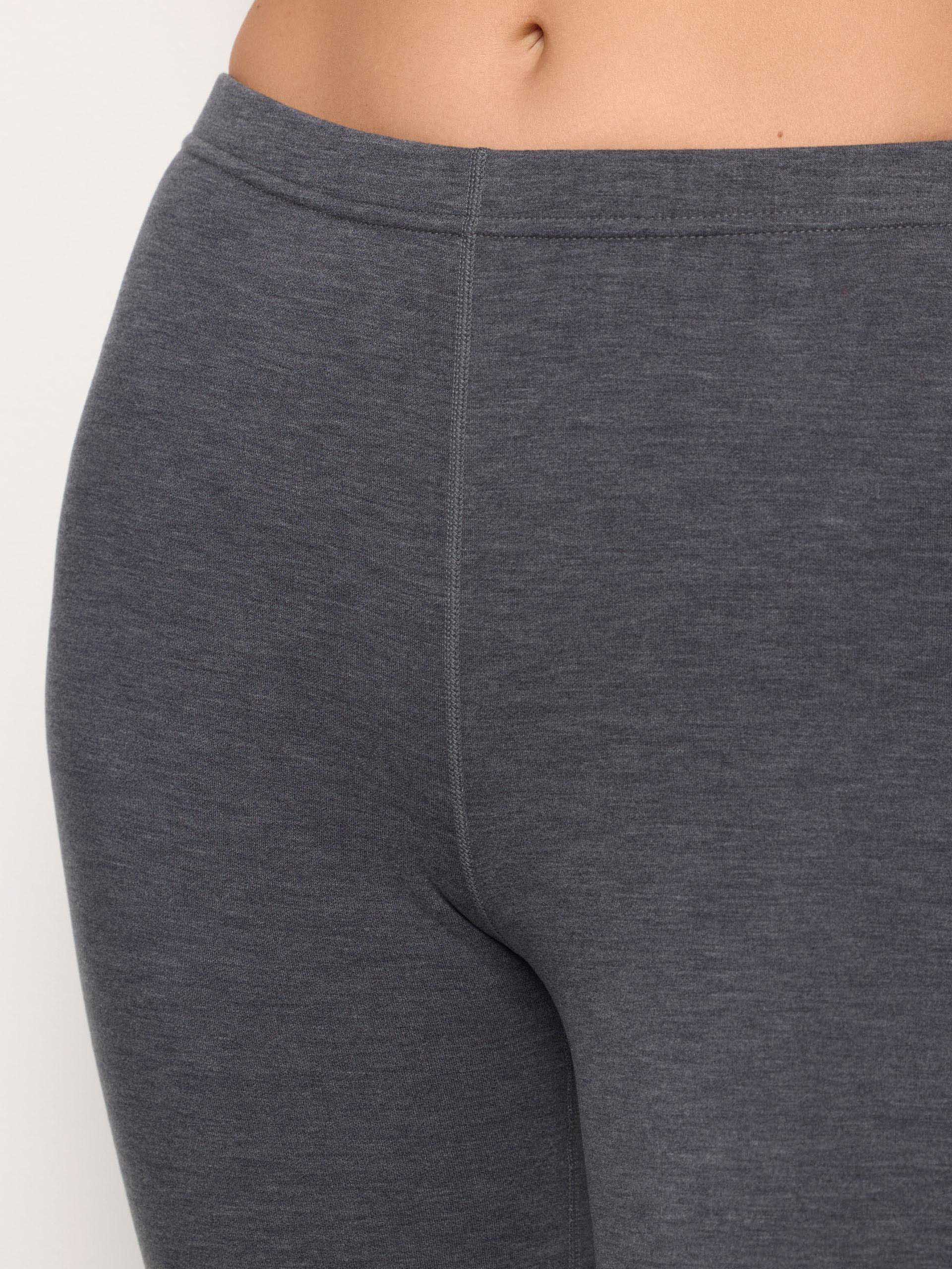 Women's interlock flare leggings in viscose Next to Skin Grey