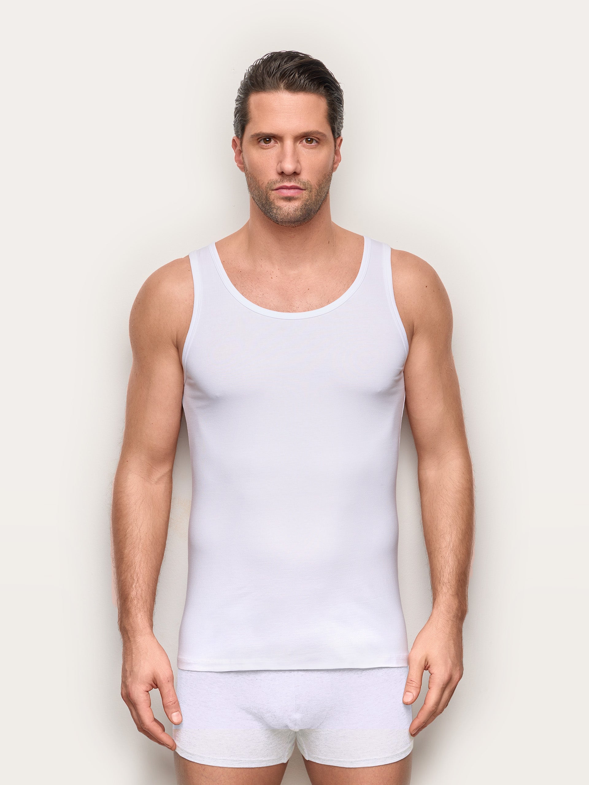 Cotton jersey tank top - New Simply Black | Yamamay
