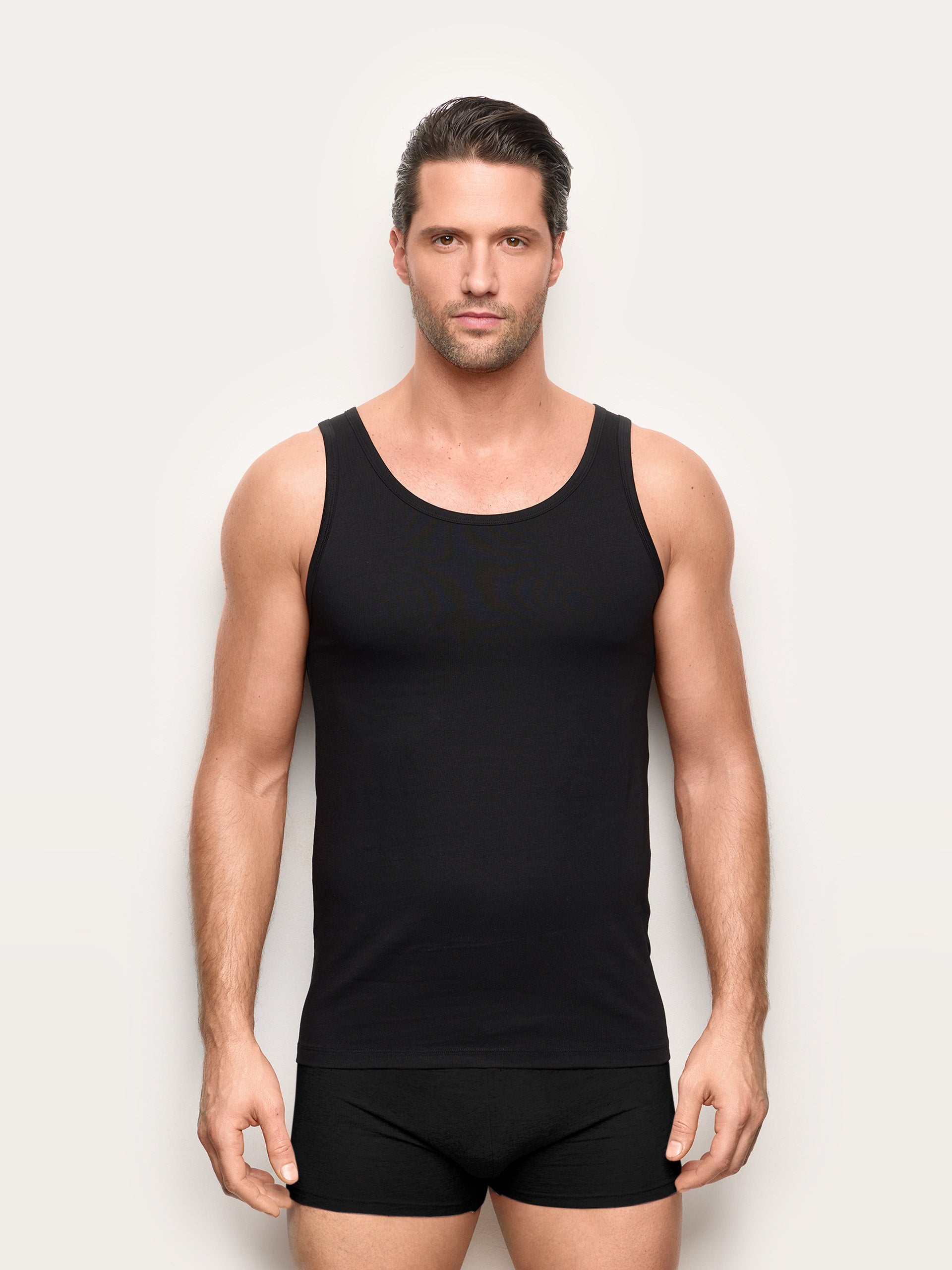 Cotton jersey tank top - New Simply Black | Yamamay
