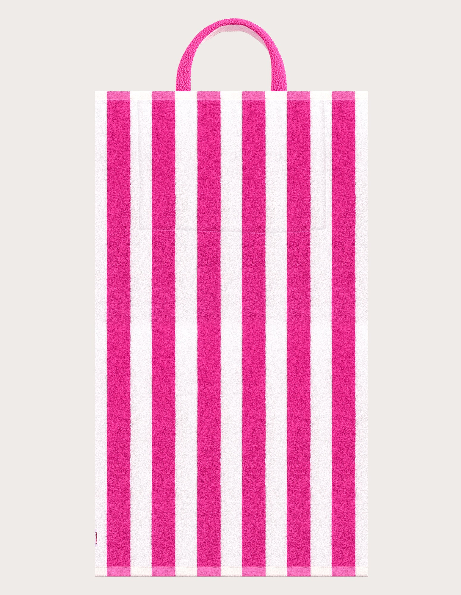 Striped beach towel 81x162 with Summer Glam bag
